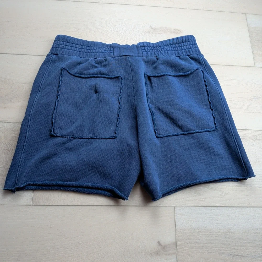 Les Tien Heavyweight Yacht Shorts Mens XL Blue Structured Fleece Made in USA